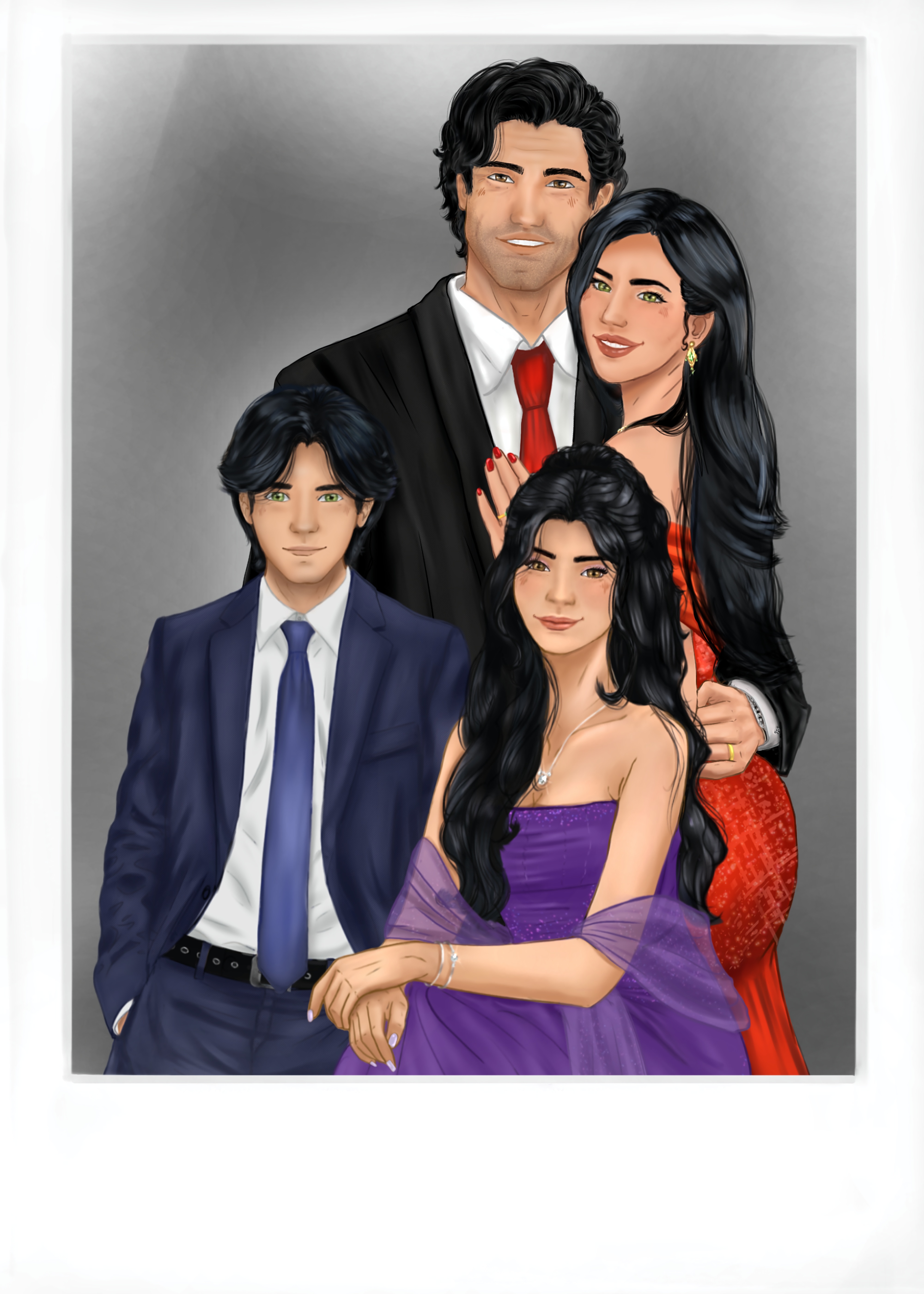 Ilustração dos personagens de Feridas